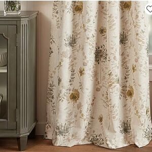 Martha Stewart Westchester Print Grommet Top Blackout Two Single Curtain Panels